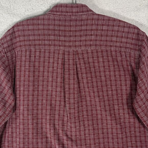 Territory Ahead Flannel Shirt Men’s Size L Burgundy White Textured - Picture 13 of 16